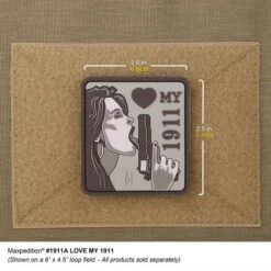 Love My 1911 Morale Patch -Fashion Bag Store 1911A 2 detail