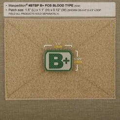 B+ Blood Type Morale Patch -Fashion Bag Store BTBPA2 detail