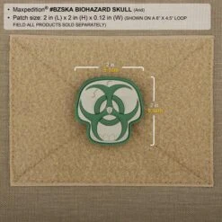 Biohazard Skull Morale Patch -Fashion Bag Store BZSKA2 detail
