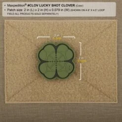 Lucky Shot Clover Morale Patch -Fashion Bag Store CLOVC2 detail