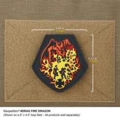 Fire Dragon Morale Patch -Fashion Bag Store DRAGC 2 detail