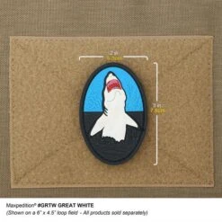 Great White Shark Morale Patch -Fashion Bag Store GRTWS 2 detail
