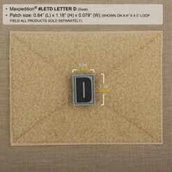 Letter D Morale Patch -Fashion Bag Store LETDS2 detail