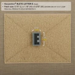 Letter E Morale Patch -Fashion Bag Store LETES2 detail