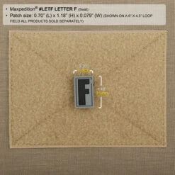 Letter F Morale Patch -Fashion Bag Store LETFS2 detail