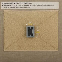 Letter K Morale Patch -Fashion Bag Store LETKS2 detail