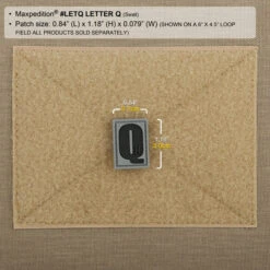 Letter Q Morale Patch -Fashion Bag Store LETQS2 detail