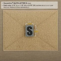 Letter S Morale Patch -Fashion Bag Store LETSS2 detail