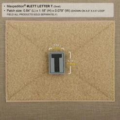 Letter T Morale Patch -Fashion Bag Store LETTS2 detail