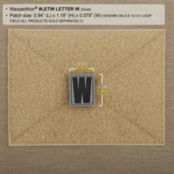 Letter W Morale Patch -Fashion Bag Store LETWS2 detail