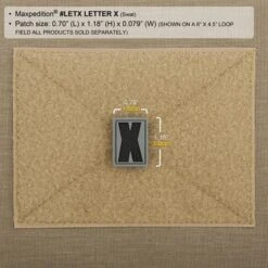 Letter X Morale Patch -Fashion Bag Store LETXS2 detail
