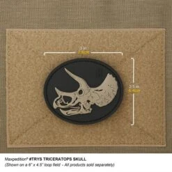 Triceratops Skull Morale Patch -Fashion Bag Store TRYSS 2 detail