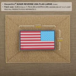 Reverse USA Flag Morale Patch (Large) -Fashion Bag Store US2RC2 detail