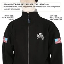 Reverse USA Flag Morale Patch (Large) -Fashion Bag Store US2RC4 detail